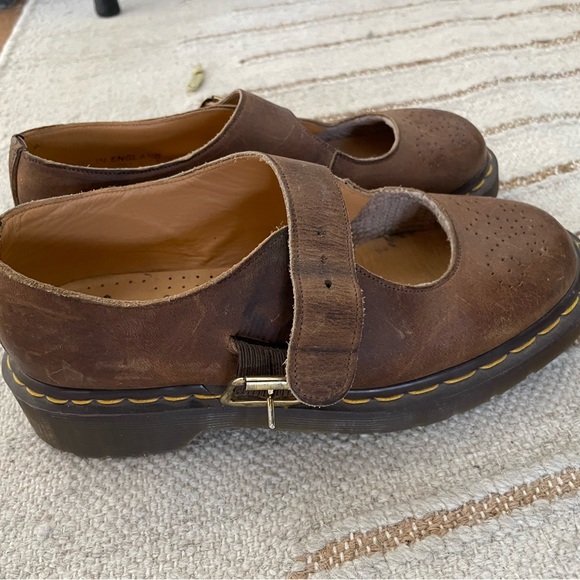 Vintage Dr. Martens Brown Mary Jane Shoes - Picture 1 of 5